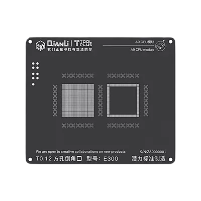 Apple iPhone 6s , 6s Plus - QianLi iBlack 3D Apple A9 CPU Chip BGA Stencil Template - Black