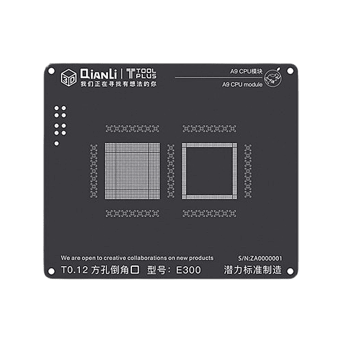 Apple iPhone 6s , 6s Plus - QianLi iBlack 3D Apple A9 CPU Chip BGA Stencil Template - Black