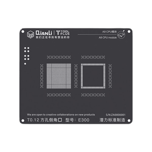 Apple iPhone 6s , 6s Plus - QianLi iBlack 3D Apple A9 CPU Chip BGA Stencil Template - Black