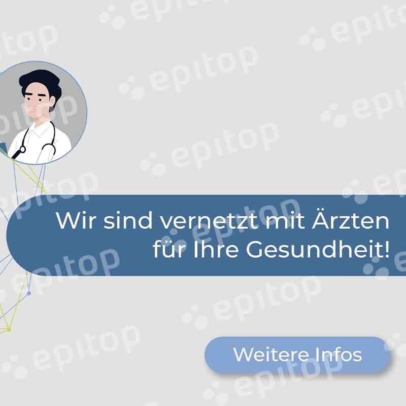 Print & Online Grafik "Wir sind vernetzt mit Ärzten für Ihre Gesundheit"