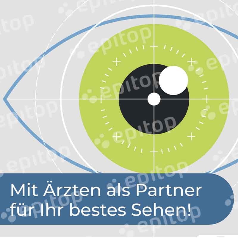 Print & Online Grafik "Mit Ärzten als Partner für Ihr besseres Sehen"