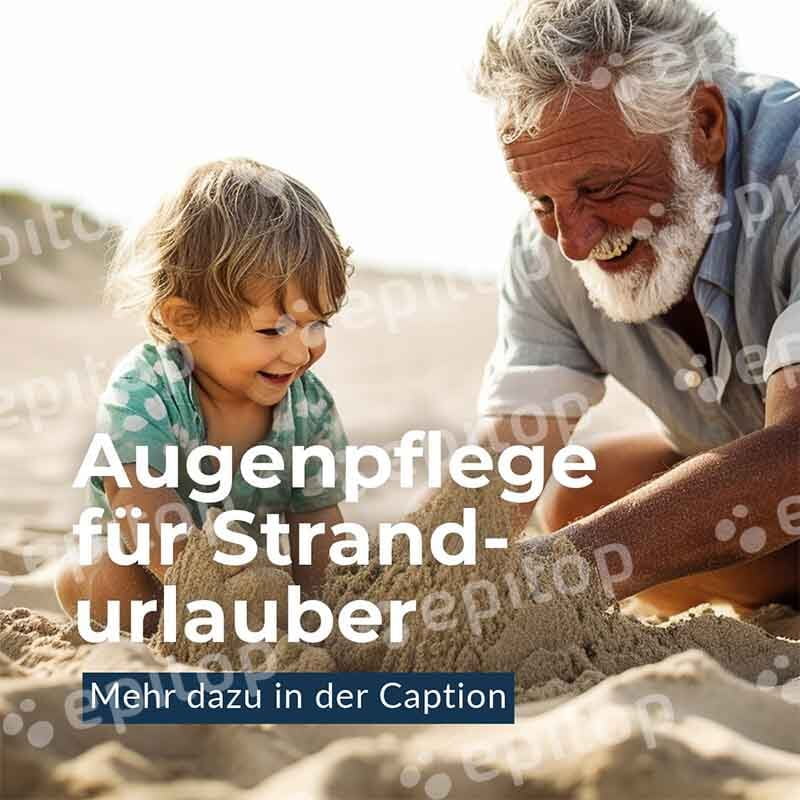 Social-Media Post "Augenpflege für Strandurlauber" Social-Media Post "Augenpflege für Strandurlauber"