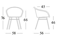 Avril Dining Chair Steel A Base