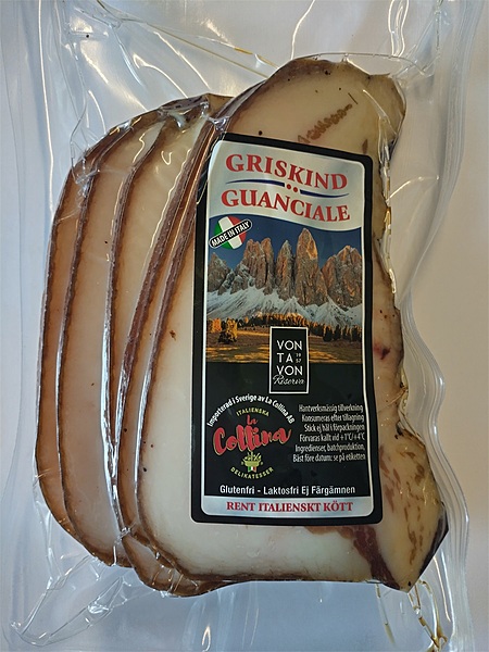Skivad Guanciale, 200g