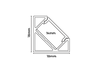 ALS Led Profile Surface Corner White 2m ALS Led Profile Surface Corner White 2m