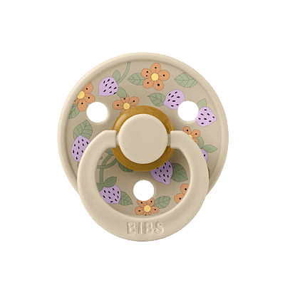 Bibs x Liberty 2 Pack Colour Strawberries and Cream Latex Size 1 Ivory Mix