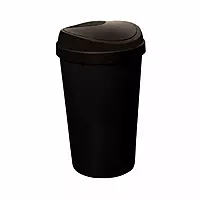 BLACK TOUCH TOP BIN WITH BLACK TOP LID-50LTR