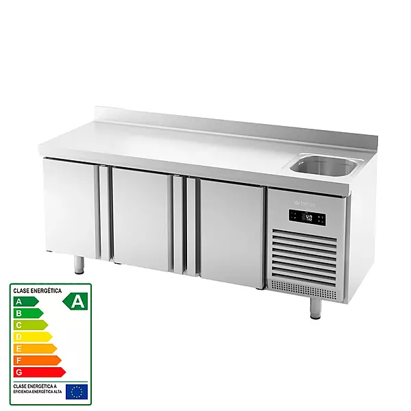 Mesa de refrigeración con fregadero Fondo 70 BMGN 1960 F
