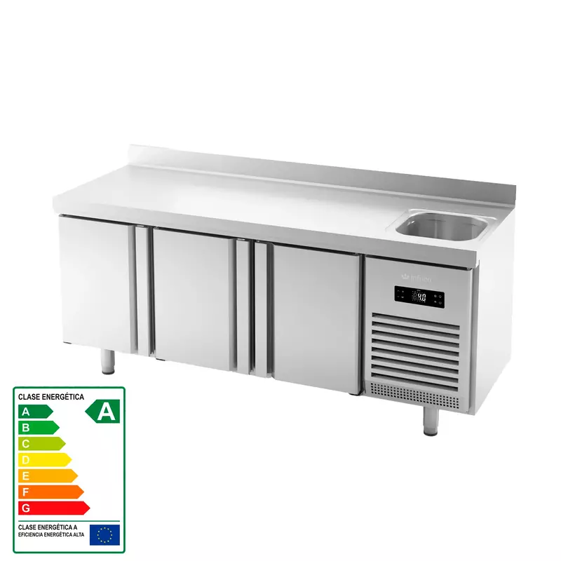 Mesa de refrigeración con fregadero Fondo 70 BMGN 1960 F
