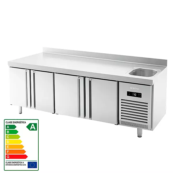 Mesa de refrigeración con fregadero Fondo 70 BMGN 2450 F