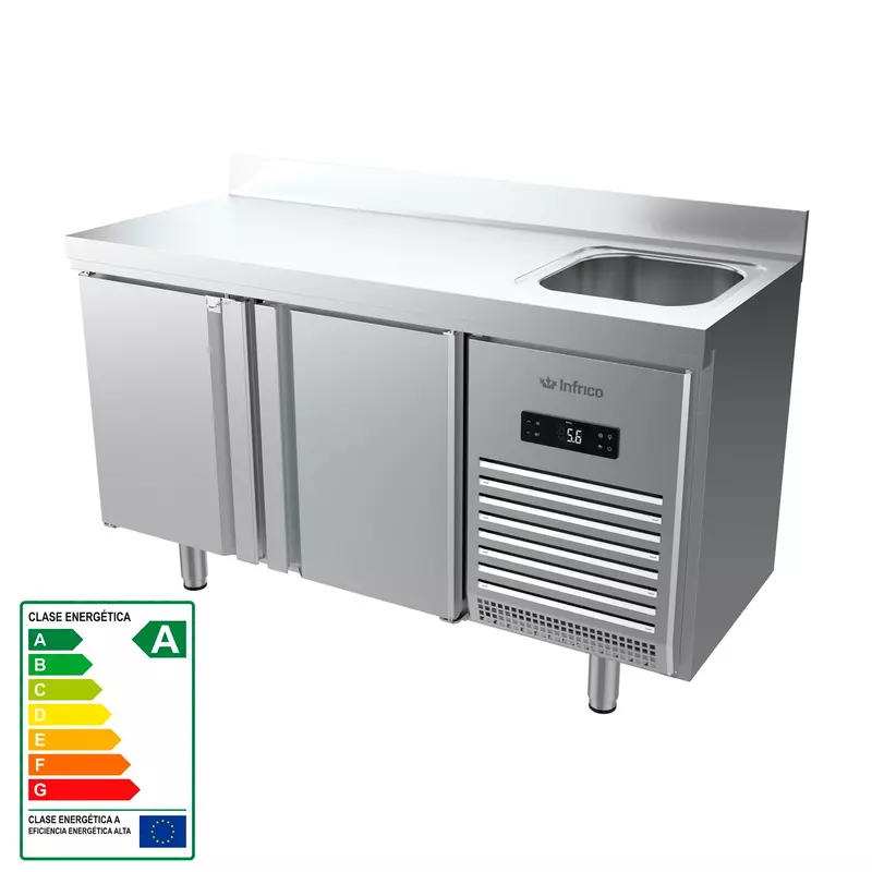 Mesa refrigerada con fregadero Fondo 60 BMPPF 1500 II