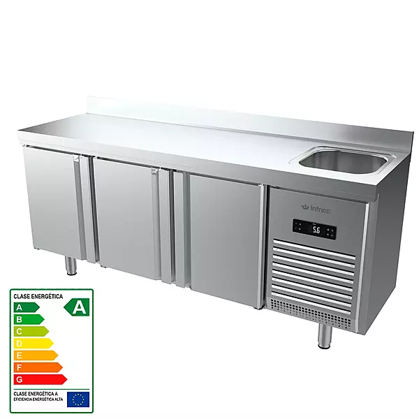 Mesa refrigerada con fregadero Fondo 60 BMPPF 2000 II