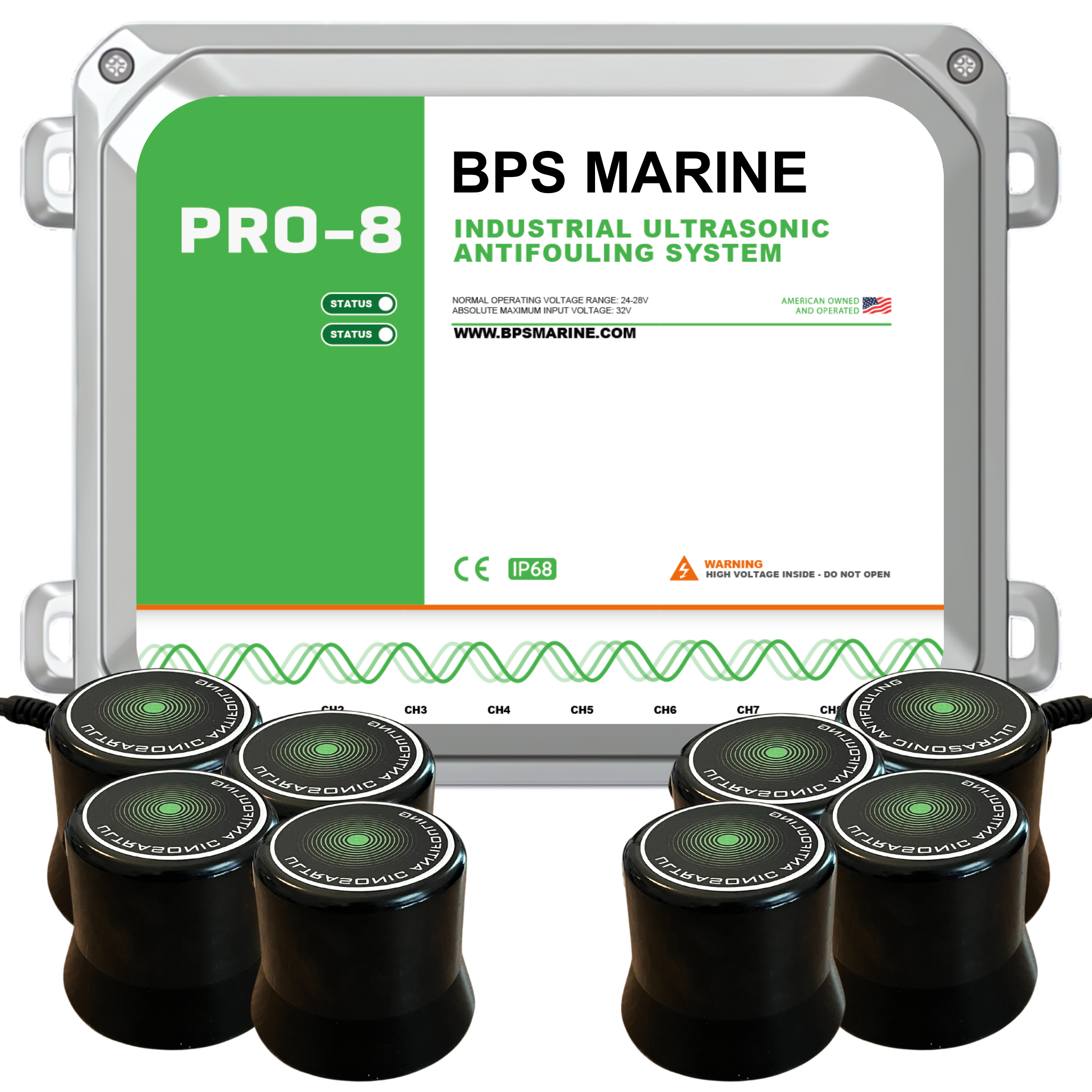 BPS Pro 8 Ultrasonic Antifouling System 24V