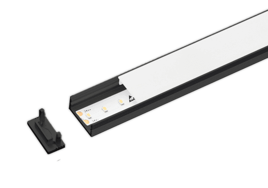 ALS Led Profile Surface 7mm Black 2m ALS Led Profile Surface 7mm Black 2m