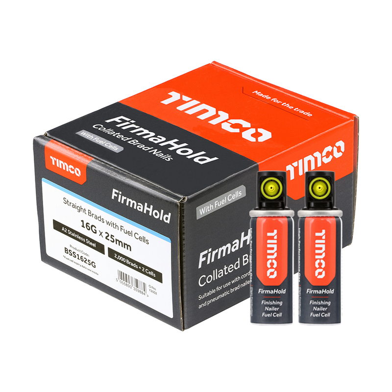 A2 Stainless FirmaHold Collated Brad Nails With Fuel Cells