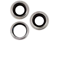 Replacement Camera Lens Set With Frame fro iPhone 15 Pro - White Titanium