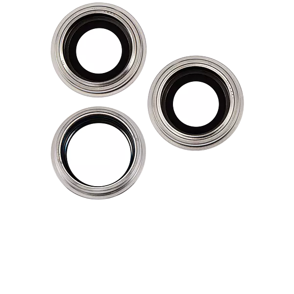 Replacement Camera Lens Set With Frame fro iPhone 15 Pro - White Titanium