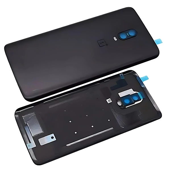 Genuine OnePlus 6T - Replacement Battery Cover , Rear Panel With Adhesive - Midnight Black - Authorised