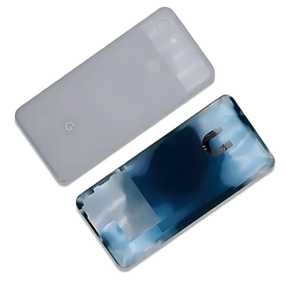 Genuine Google Pixel 3 - Replacement Battery Cover , Rear Panel With Adhesive - White - Original