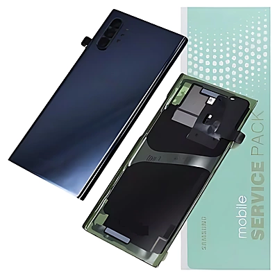 For Samsung Note 10 Plus , N975 , N976 - Replacement Battery Cover , Rear Panel With Camera Lens - Aura Black - Service Pack - GH82 - 20588A