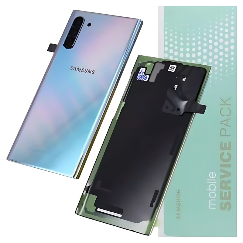 For Samsung Note 10 , N970 - Replacement Battery Cover , Rear Panel With Camera Lens - Aura Glow - - Service Pack - GH82 - 20528C