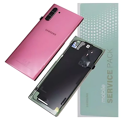 For Samsung Note 10 , N970 - Replacement Battery Cover , Rear Panel With Camera Lens - Aura Pink - Service Pack - GH82 - 20528F