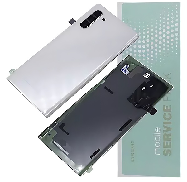 For Samsung Note 10 , N970 - Replacement Battery Cover , Rear Panel With Camera Lens - Aura White - Service Pack - GH82 - 20528F