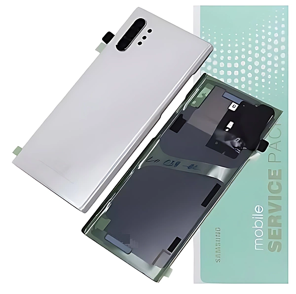For Samsung Note 10 Plus , N975 ,N976 - Replacement Battery Cover , Rear Panel With Camera Lens - Aura White - Service Pack - GH82 - 20588B