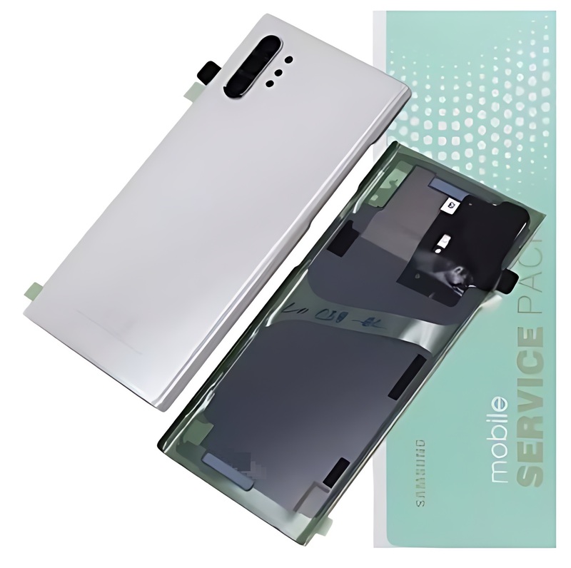 For Samsung Note 10 Plus , N975 ,N976 - Replacement Battery Cover , Rear Panel With Camera Lens - Aura White - Service Pack - GH82 - 20588B