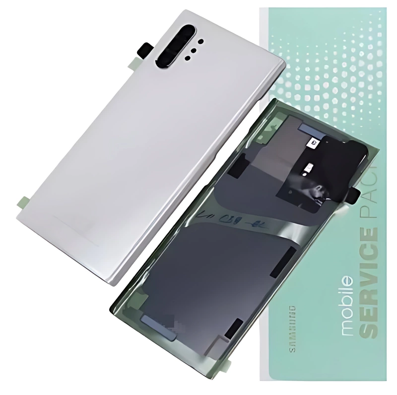 For Samsung Note 10 Plus , N975 ,N976 - Replacement Battery Cover , Rear Panel With Camera Lens - Aura White - Service Pack - GH82 - 20588B