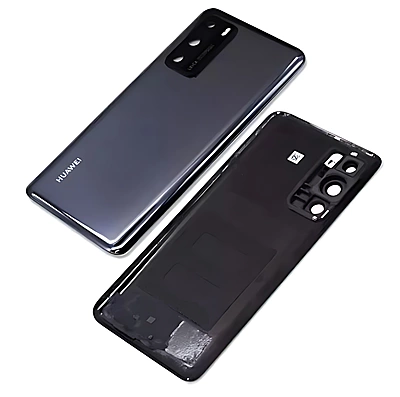 For Huawei P40 - Replacement Battery Cover , Rear Panel With Camera Lens - Black - (Grade B)