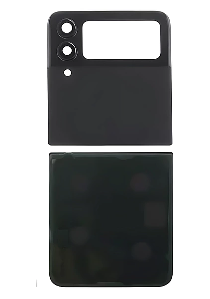 For Samsung Z Flip 4 , F721 - Replacement Battery Cover , Rear Panel With Camera Lens - Black
