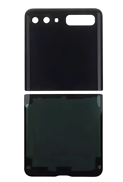 Samsung Z Flip , F700 - Replacement Battery Cover , Rear Panel With Camera Lens - Black