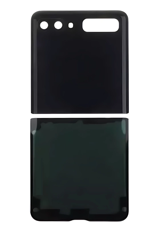 Samsung Z Flip , F700 - Replacement Battery Cover , Rear Panel With Camera Lens - Black