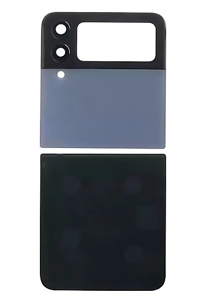 For Samsung Z Flip 4 , F721 - Replacement Battery Cover , Rear Panel With Camera Lens - Blue