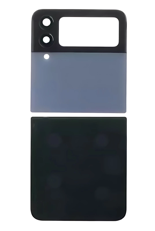 For Samsung Z Flip 4 , F721 - Replacement Battery Cover , Rear Panel With Camera Lens - Blue