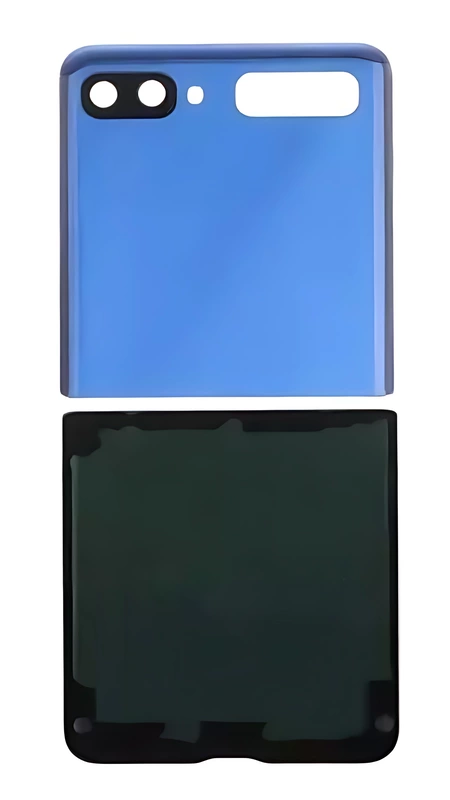 Samsung Z Flip , F700 - Replacement Battery Cover , Rear Panel With Camera Lens - Blue