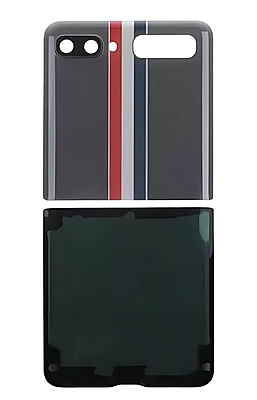 Samsung Z Flip , F700 - Replacement Battery Cover , Rear Panel With Camera Lens - Grey