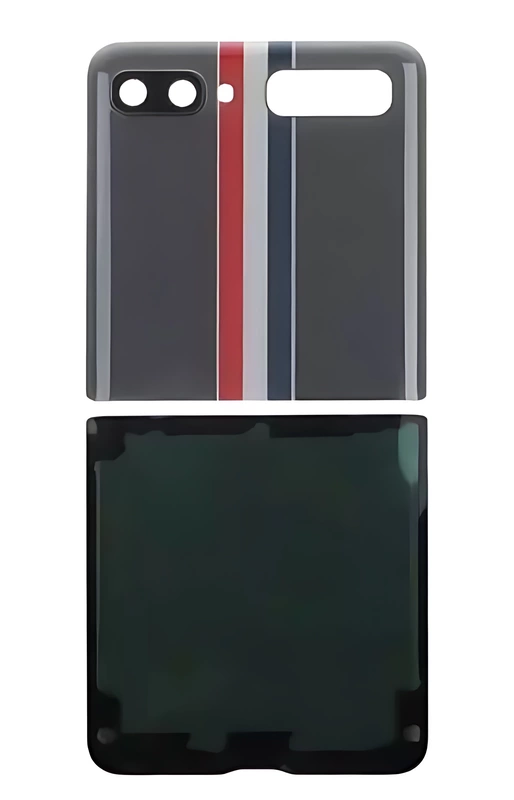Samsung Z Flip , F700 - Replacement Battery Cover , Rear Panel With Camera Lens - Grey