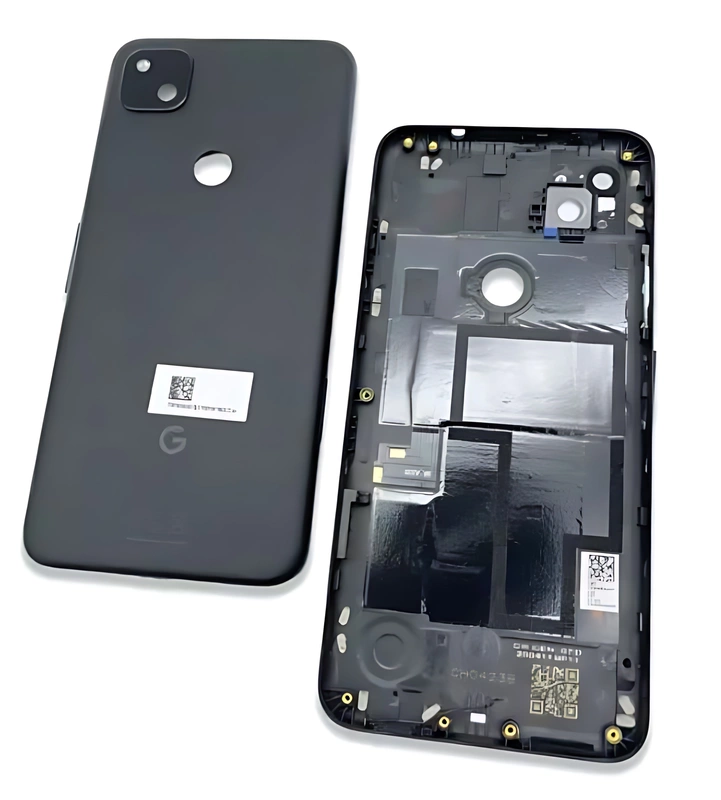 For Google Pixel 4a - Replacement Battery Cover , Rear Panel With Camera Lens - Just Black - (Grade A)