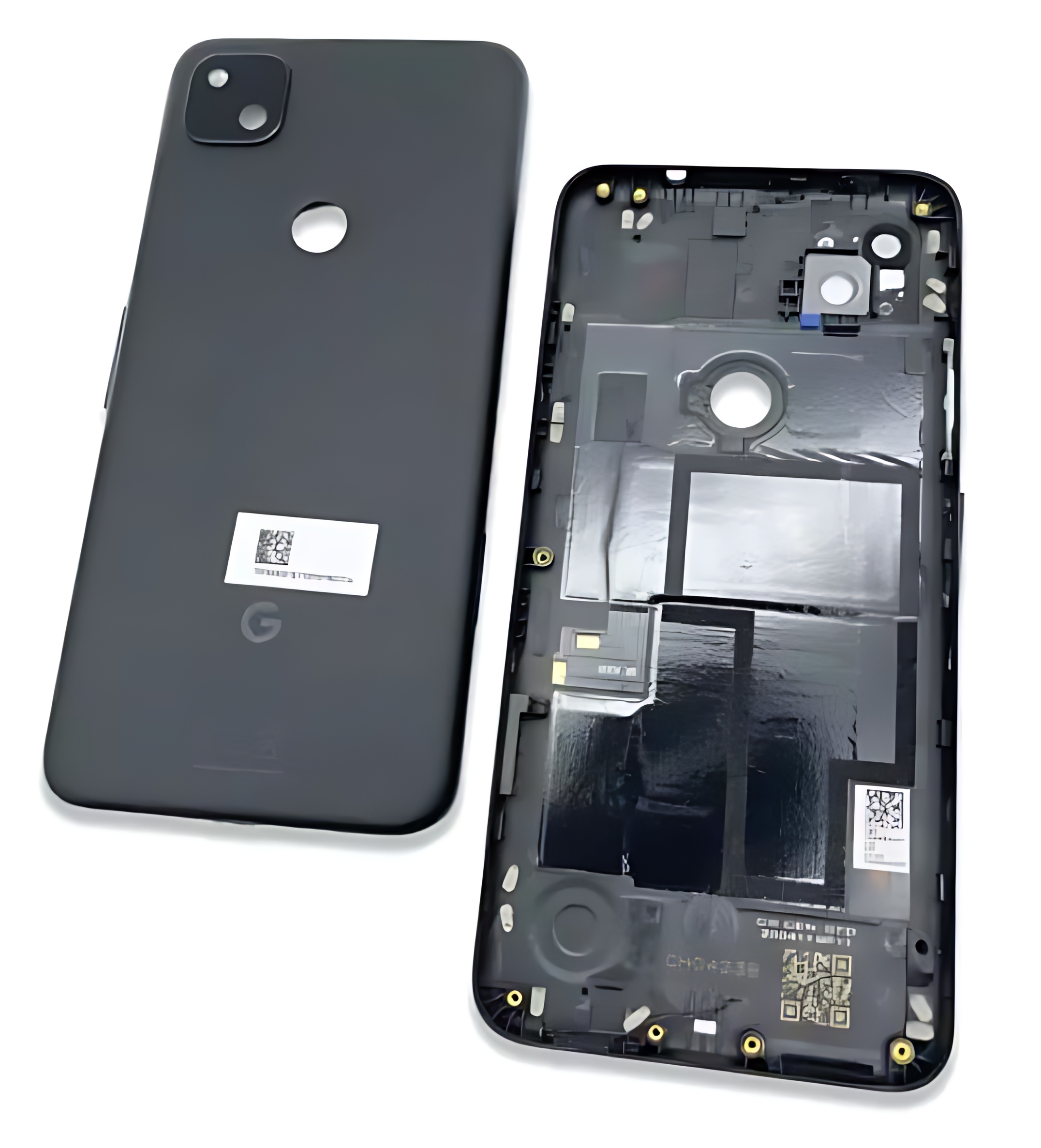 For Google Pixel 4a - Replacement Battery Cover , Rear Panel With Camera Lens - Just Black - (Grade A+)
