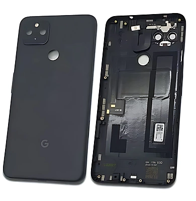 For Google Pixel 4a (5G) - Replacement Battery Cover , Rear Panel With Camera Lens - Just Black - (Grade A Plus)