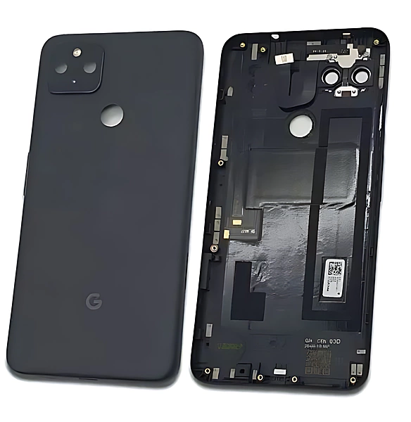 For Google Pixel 4a (5G) - Replacement Battery Cover , Rear Panel With Camera Lens - Just Black - (Grade A Plus)