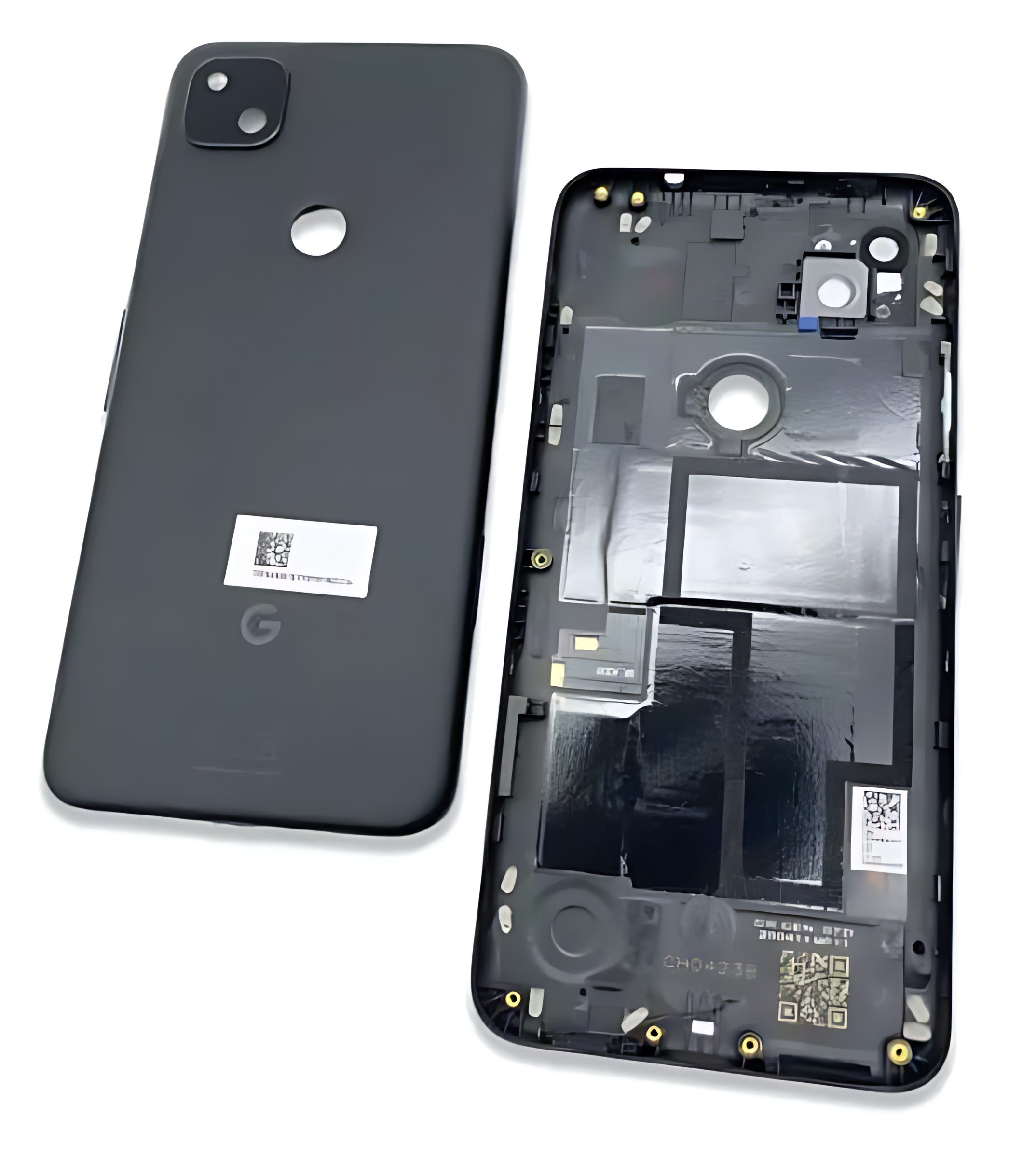 For Google Pixel 4a - Replacement Battery Cover , Rear Panel With Camera Lens - Just Black - (Grade B+)