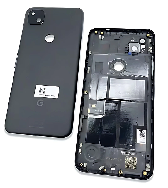 For Google Pixel 4a (5G) - Replacement Battery Cover , Rear Panel With Camera Lens - Just Black - (Grade C)