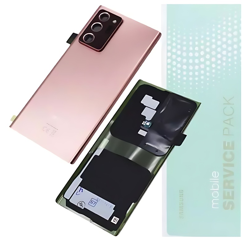 For Samsung Note 20 Ultra 5G , N986 - Replacement Battery Cover , Rear Panel With Camera Lens - Mystic Bronze - Service Pack - GH82 - 23281D