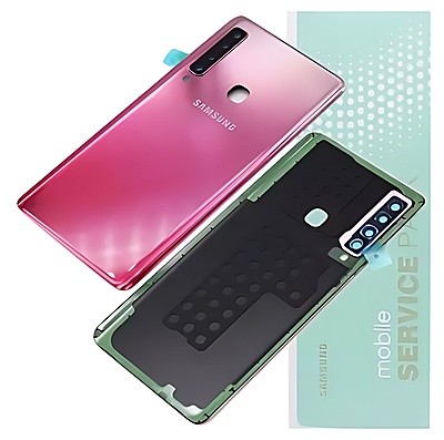 For Samsung A9 2018 , A920 - Replacement Battery Cover , Rear Panel With Camera Lens - Pink - Service Pack - GH82 - 18239C