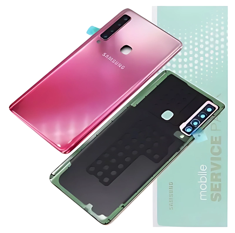 For Samsung A9 2018 , A920 - Replacement Battery Cover , Rear Panel With Camera Lens - Pink - Service Pack - GH82 - 18239C