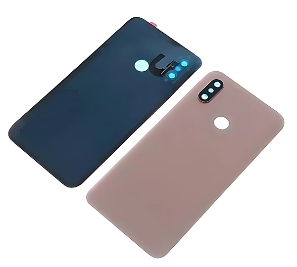 Xiaomi Mi 8 - Replacement Battery Cover , Rear Panel With Camera Lens - Pink