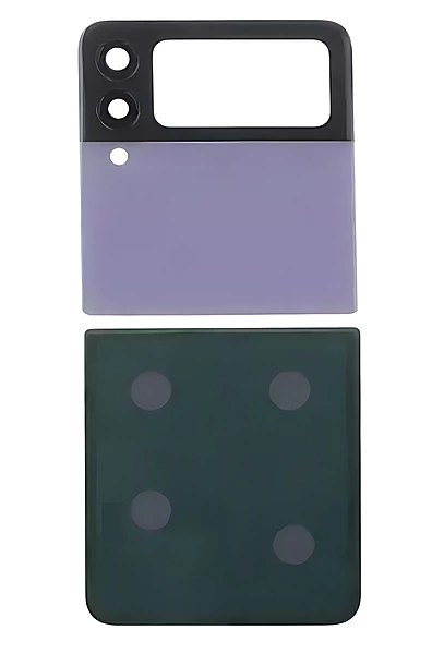 Samsung Z Flip 3 , F711 - Replacement Battery Cover , Rear Panel With Camera Lens - Purple